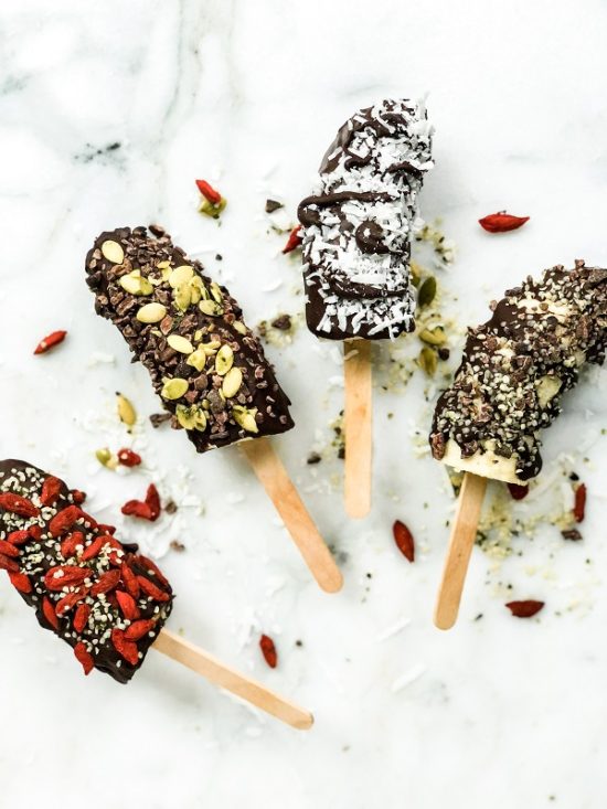 Chocolate Covered Banana Superfood Pops - Living Well With Nic