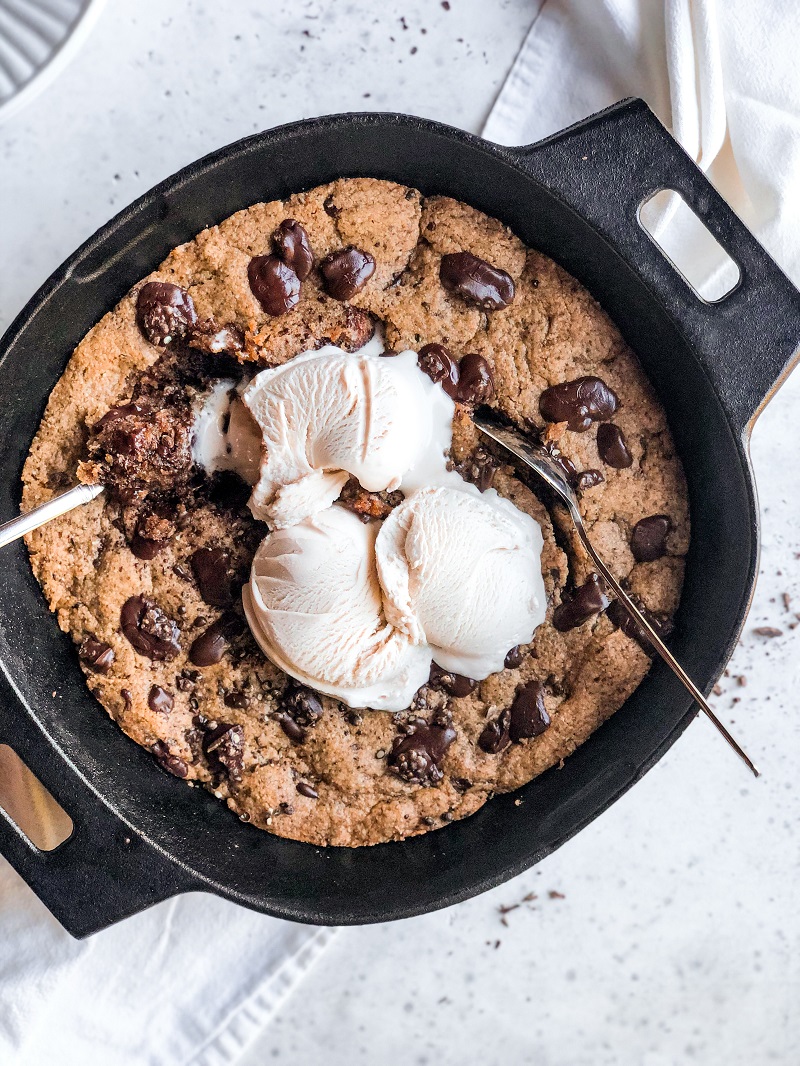 Chocolate Chip Cookie Skillet - Living Well With Nic